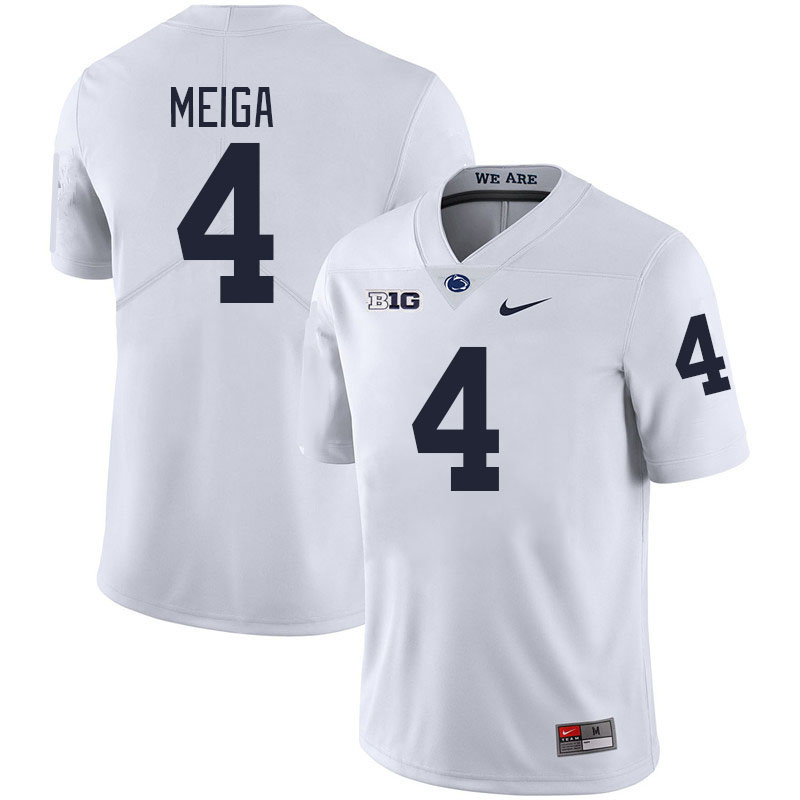 Penn State Nittany Lions #4 Malick Meiga College Football Jerseys Stitched Sale-White
